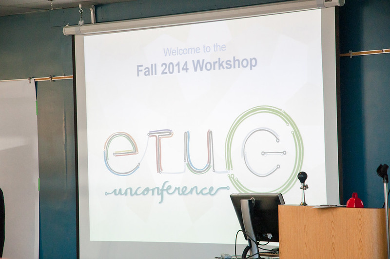 the powerpoint slide show says welcome to the fall 2014 workshop etug unconference